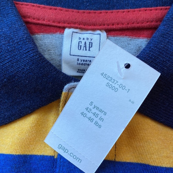 Lot (2pcs) of Toddler Boys GAP hoodie and long sleeves size 5T NWT - Picture 5 of 5